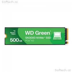 WD GREEN SSD 500GB SN3000, PCIe Gen4x4, M.2 2280, 