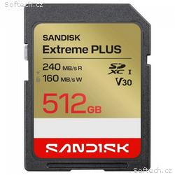 SanDisk SDXC karta 512GB Extreme PLUS (R240, W160 