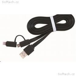 GEMBIRD USB 2.0 COMBO, MicroUSB + Lightning, 1m, č