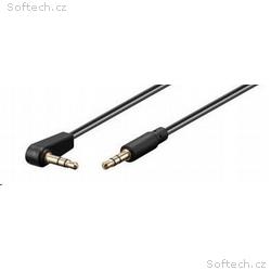 PremiumCord Kabel Jack 3.5mm - 3,5mm konektor 90° 