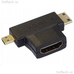 PremiumCord Adaptér HDMI na mini HDMI typ C a micr