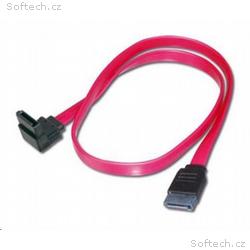 PREMIUMCORD Kabel SATA 0,5m 1x90°+1x rovný konekto