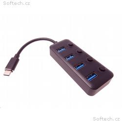 PREMIUMCORD 5G SuperSpeed USB Hub Type C na 4x USB
