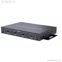 PREMIUMCORD HDMI 4 vstupy - 1 výstup, multi zobraz