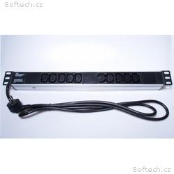 PREMIUMCORD Panel napájecí do 19" racku 1U, 10xIEC