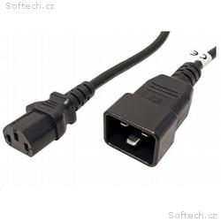 PremiumCord Kabel sítový propojovací 230V 10A 1m, 