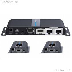 PREMIUMCORD HDMI 1-2 splitter+extender po CAT6, 6a
