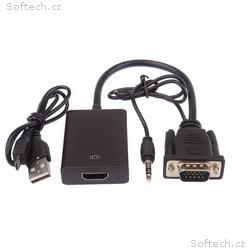 PREMIUMCORD VGA+audio elektronický konvertor na ro