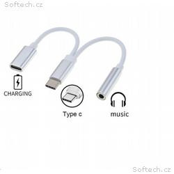 PremiumCord Převodník USB-C na audio konektor jack
