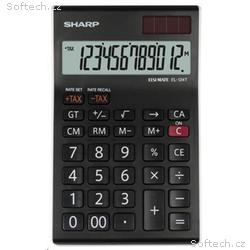 SHARP kalkulačka - EL-124TWH - černá