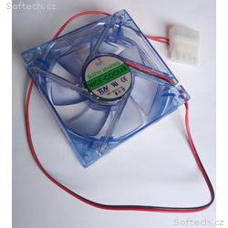 EUROCASE ventilátor 80mm, 12V, 0,17A, prosvětlený 