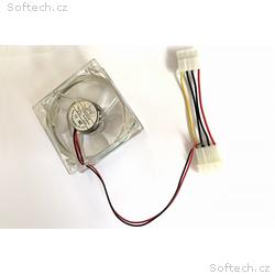 EUROCASE ventilátor 80mm, 12V, 0,14A, prosvětlený 