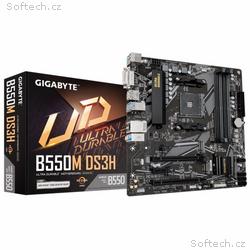 GIGABYTE MB Sc AM4 B550M DS3H, AMD B550M, 4xDDR4, 