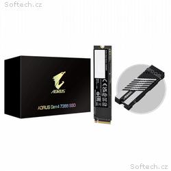 Gigabyte AORUS Gen4 7300, 1TB, SSD, M.2 NVMe, Čern