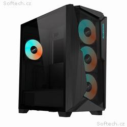 GIGABYTE C301 GLASS, Midi Tower, Transpar., Černá