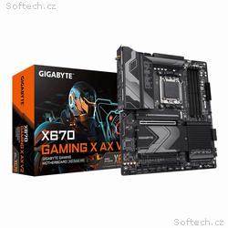 GIGABYTE MB Sc AM5 X670 GAMING X AX V2, AMD X670, 
