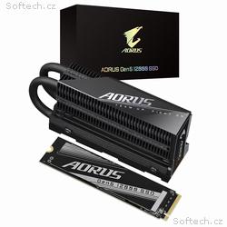 Gigabyte AORUS Gen5 12000, 2TB, SSD, M.2 NVMe, Čer