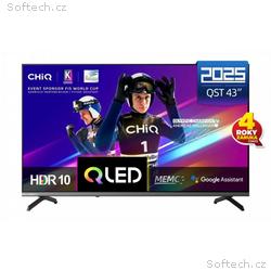 CHiQ U43QST TV 43", UHD, QLED, ultratenká, Google 