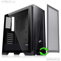 EVOLVEO Ptero Q2, Micro ATX, Transpar., Černá