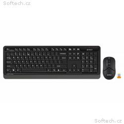 A4tech Set klávesnice+myš FG1012, Bezdrátový, US, 