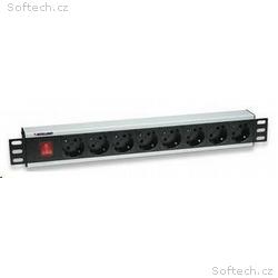 Intellinet 19" Rackmount 8-Way Power Strip - Germa