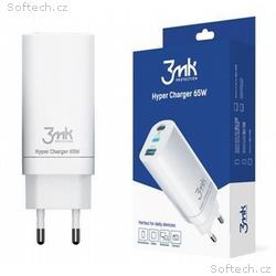 3mk síťová nabíječka - Hyper Charger 65W, bílá