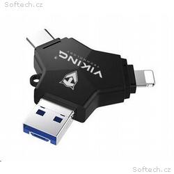 Viking USB Flash disk 3.0 4v1 s koncovkou Lightnin