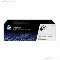 HP 36A Black 2-pack LJ Toner Cart, CB436AD (2,000,