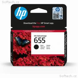 HP Ink Cartridge 655, Black, 550 stran