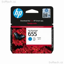 HP 655 Cyan Ink Cart, CZ110AE (600 pages)