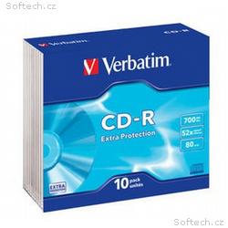 VERBATIM CD-R(10-Pack)Slim, ExtraProtection, DL, 5