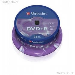 VERBATIM DVD+R(25-Pack)Spindle, General Retail, 16