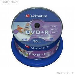 VERBATIM DVD+R(50-Pack)Spindle, Printable, 16x, 4.