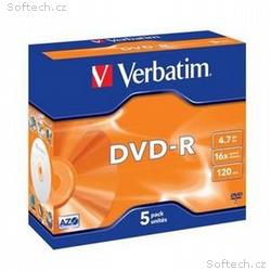 VERBATIM DVD-R (5-pack)Jewel, 16x, 4.7GB