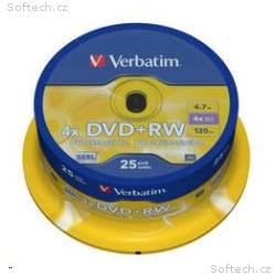 VERBATIM DVD+RW(25-Pack)Spindle, 4x, DLP, 4.7GB
