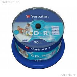 VERBATIM CD-R(50-Pack)Spindle, Inkjet Printable, 5