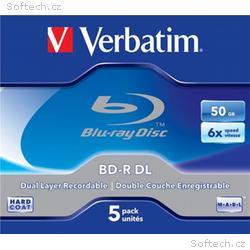 VERBATIM BD-R(5-pack), DualLayer, Jewel, 6X, 50GB