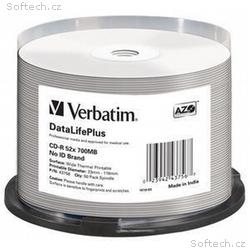 VERBATIM CD-R(50-pack) spindl, AZO 52X, 700MB, WHI