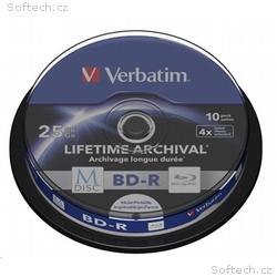 VERBATIM MDisc BD-R(10-pack)Spindle, 4x, 25GB