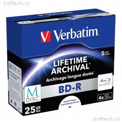 VERBATIM MDisc BD-R(5-pack)Jewel, 4x, 25GB