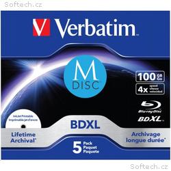 VERBATIM MDisc BDXL (5-pack)Jewel, 4x, 100GB