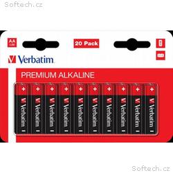 VERBATIM Alkalická Baterie AA 20 Pack, LR6