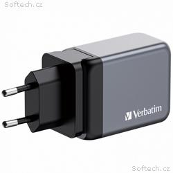 VERBATIM GaN Nabíječka do sítě GNC-65, 65W, 2x USB