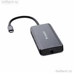 VERBATIM Dokovací stanice USB-C, 6v1, RJ45, HDMI, 