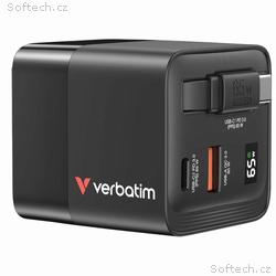 VERBATIM GaN Nabíječka do sítě, S kabelem, USB-C, 