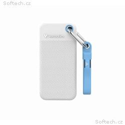 VERBATIM externí SSD 1TB Pocket SSD, USB-C, Bílá