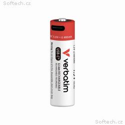 VERBATIM Nabíjecí baterie AA USB-C 4-Pack 2100 mAh