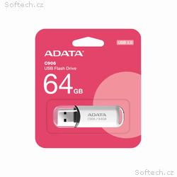 ADATA Flash Disk 64GB C906, USB 2.0, bílá