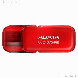 ADATA Flash Disk 64GB UV240, USB 2.0, červená