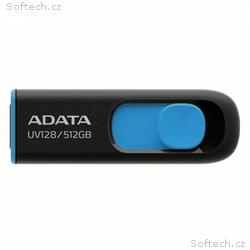 ADATA Flash Disk 512GB UV128, USB 3.2, černo-modrá